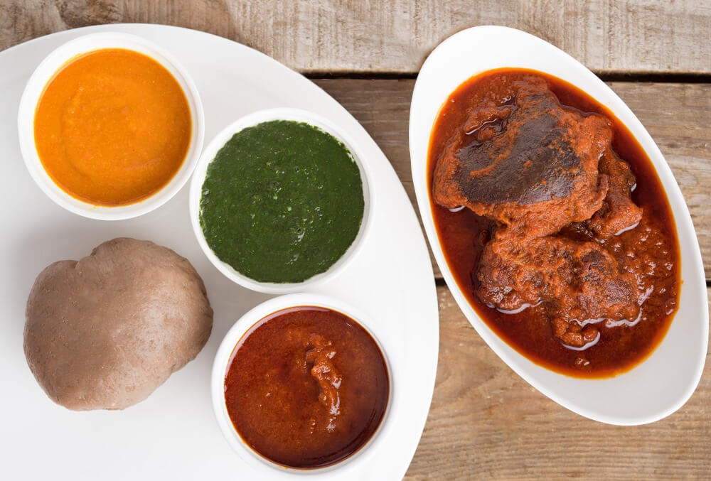 Amala and Ewedu